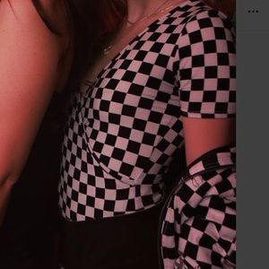 Forever 21 checkered bodysuit